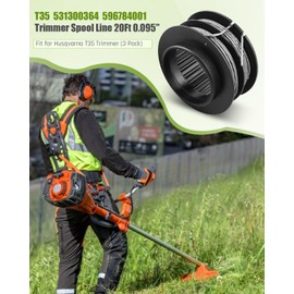 ANODZU T35 531300364 596784001 Trimmer Spool Line 20Ft 0.095" Fit for Husqvarna 224L 225L 232L 240L 322L 322L 323L 323R 345 FXT 345 RX 3Pcs