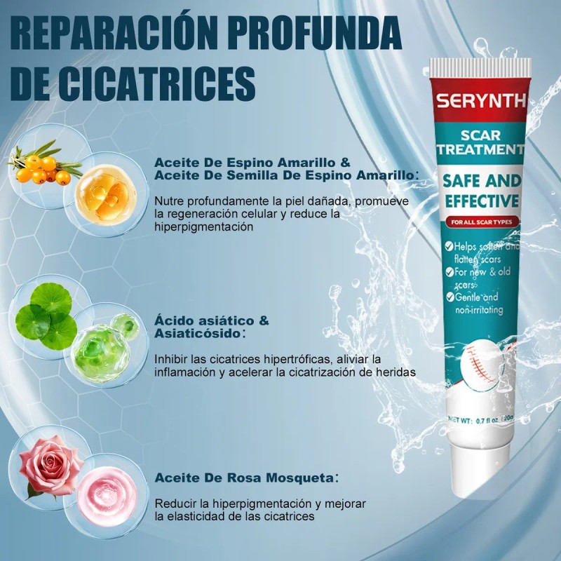 Crema Para Cicatrices, Elimina Cicatrices Y Quemaduras 20g