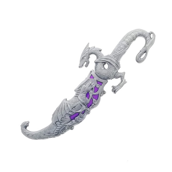 10" Fantasy Dragon Short Sword. Fixed Blade Metal Handle and
