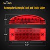 Partsam 2Pcs Red 6" LED Rectangle Side Marker and Clearance