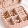 Portable Jewelry Case, PU Leather Travel Box, Earring and Ring