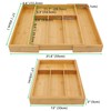 Bamboo Drawer Organizer, Expandable Silverware Drawer Organizer and Cutlery Tray,