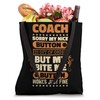 Bite Me Button Works Basketball Coach for Baseball Coah Tote