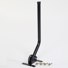 Antennas Direct ClearStream 20-inch TV Antenna Mast with Pivoting Base & Hardware - All-Weather Steel Pole & Base (Black)