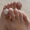 Uñas Postizas de Color Blanco Marfil Sólido para Mujer, Uñas