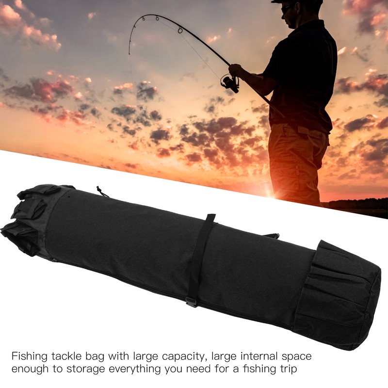 Fishing Tackle Rod Storage Bag Organizer Cylindrical Package Pole Reel