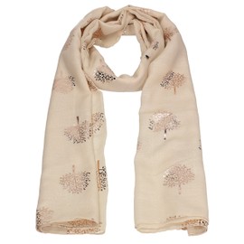 SwankySwans Mulberry Tree Celebrity Designer Scarf Womens Scarf Shawl Wrap Ladies Long Scarf (RG Beige)