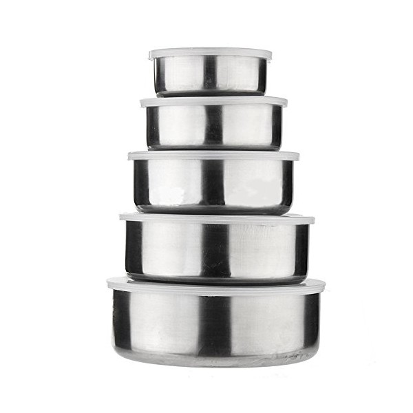 Stainless Steel Mixing Bowl Set with Lid Set of 5