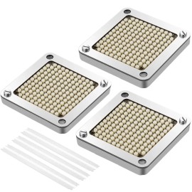 1/4 Inch Replacement Chopper Blade Assembly 6 Extra Knives Stainless Steel Dicer Parts Push 3 PCS French Food Processor MachineSlice Thickness: 1/4 inch