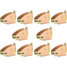 NATGAI 10 Pack E-Track Wood Beam Socket Fittings, Shelf Brackets for 2x4 & 2x6 Lumber, E Track Accessories for Cargo Control, Removable ETrack Load Lock Bars for Securing Loads in Enclosed Trailers