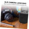 TEHAUX Camera Lens Pouch Durable PU Material Shockproof Protection for