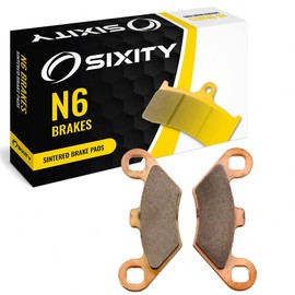 Sixity N6 Rear Sintered Brake Pads compatible with Polaris Outlaw 450 MXR 2008 Complete Set