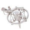 Microphone Mount Holder Silver Metal Shock Mount Stand for KTV