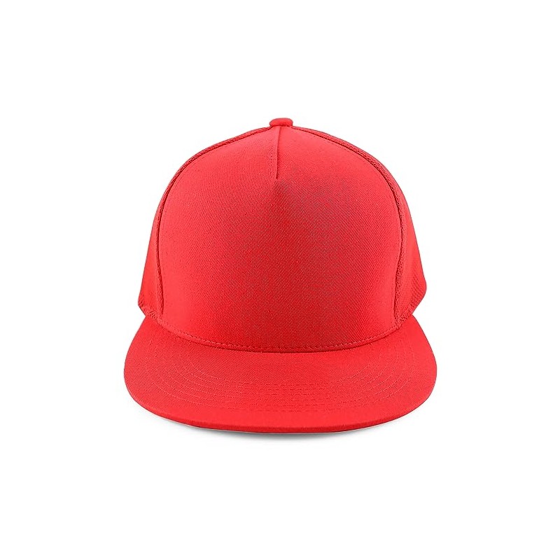 Trendy Apparel Shop - Gorra plana de malla con 5