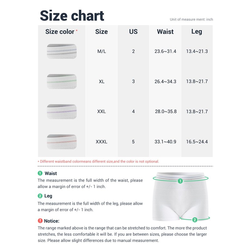 HANSILK Mesh Postpartum Underwear 12 Pack High Waist Reusable Post