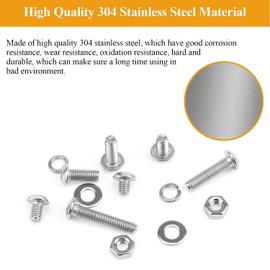 105 Pieces M4 x 10mm Button Head Socket Cap Screws, Thread Pitch 0.7mm, Sutemribor M4 Screws, 304 Stainless Steel, Fully Threaded, Silver
