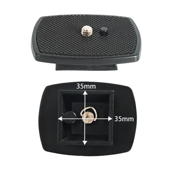 2-Pack Universal Quick Release Plate Set for Velbon Tripods, Compatible