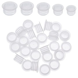 50 Pcs Salt & Pepper Shaker Stoppers,Reusable Clear Plastic Plugs (0.35" to 0.74" Diameter) for Shakers, Flower Pots, Bottles, Pipes & More
