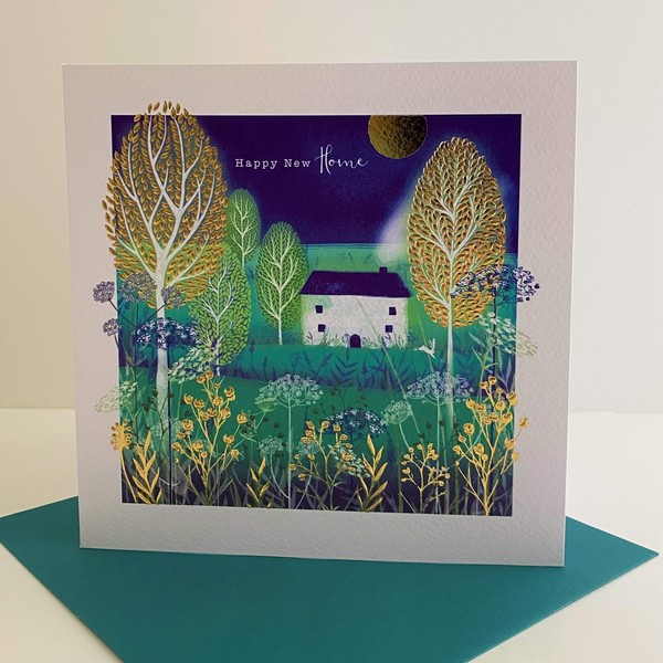 Rachel Ellen Happy New Home Card - House Wild Flowers