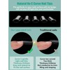 480 PCS Long Square Nail Tips: No C Curve Nail
