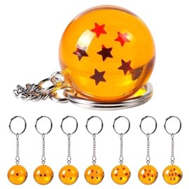 FAMU Land LLavero Dragon Ball Gifts Birthday Children School Details Dragon Ball Party Favours Christmas Anniversary Communion Children's Party Keychain, Gold, 2.7 cm, gold