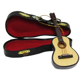 Kurt Adler J4544 5.52" Wood Pearlized Guitar Ornament