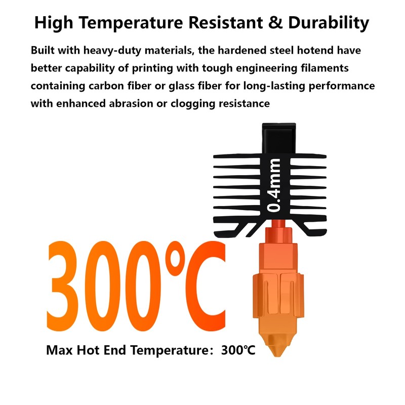 0.4mm X1 X1C Hotend Complete Kit, Full Assembly Hot End