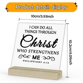 Religious Gifts for Girls Prayer Gifts for Women Acrylic Plaque with Stand Christmas Christian Gifts Bible Verses Gifts Scripture Baptism Gifts Motivational Birthday Gifts for Mom Friend Coworker