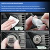 Tecledsn 2PCS Bling Car Push Start Button Sticker, Start Button