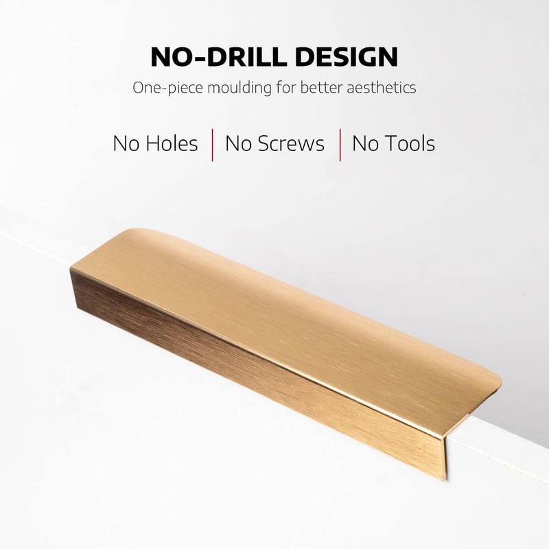 RVPEKUPE 5-Pack Adhesive Edge Finger Pulls for Cabinets No Drill