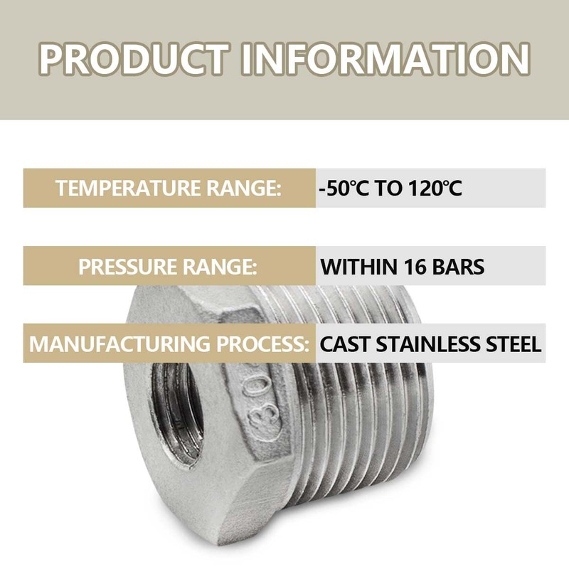 Bwintech 3 Pcs 1/2" Male to 1/4" Female BSP Thread