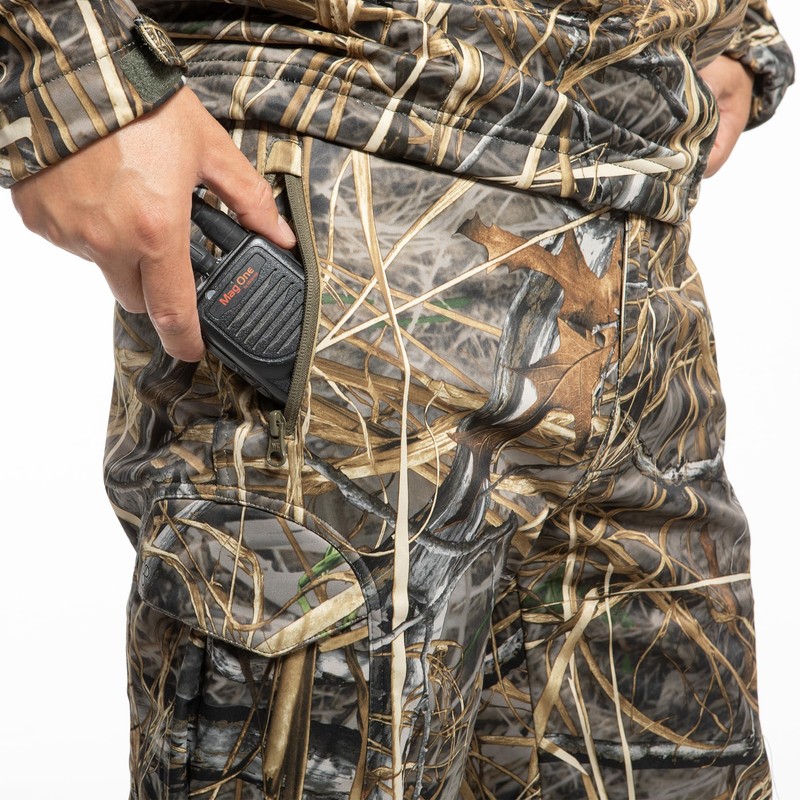 YEVHEV Hunting Pants for Men Camouflage Clothing Gear Windproof Fleece