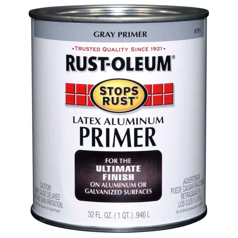 Rust-Oleum 8781502 Stops Rust Flat Aluminum Primer, Quart