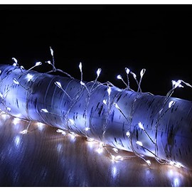 Snowtime 200 4m Copper Wire Cluster Lights With Ice White LEDs