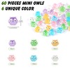60 PCS Mini Owls for Crafts Dollhouse Fairy Garden Decor