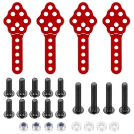 MORFUM RC Car Shock Absorber Mount Adjust Height Angle Stand CNC Aluminum Shock Mount Lift Kit Set for 1/10 Axial SCX10 SCX10 II 90046 D90 D110 RC Crawler Car Upgrades Replacement, 4Pcs/Set