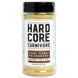 Hardcore Carnivore Limited Edition Fried Turkey Seasoning (11 oz Shaker) Texas-Made Blend for Turkey, Chicken Wings, Pot Pie and More