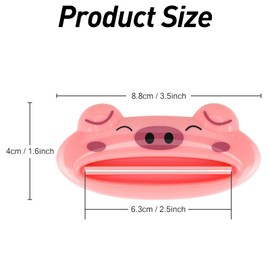 Toothpaste Squeezer, 4 Pack Tube Squeezer Cute Cartoon Animal Toothpaste Tube Dispenser Clips Plastic Toothpaste Hand Cream Squeezers for Bathroom