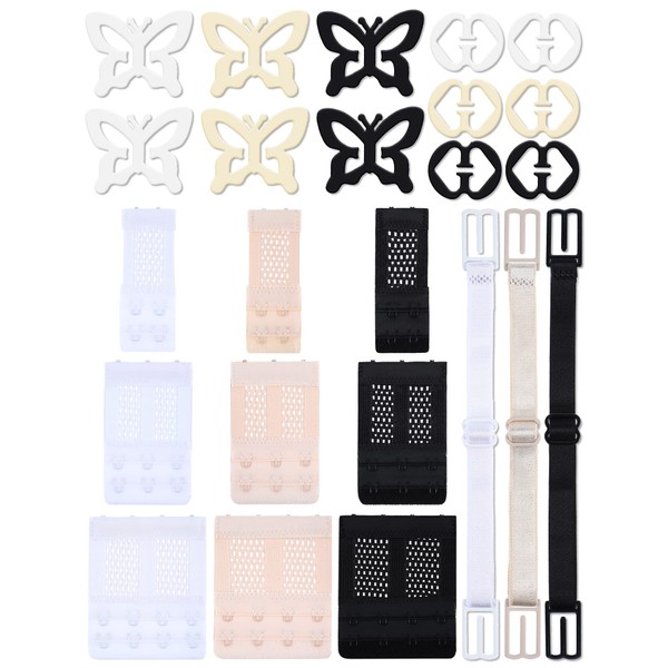 Boao 24 Pieces Bra Strap Clips for Back Bra Strap