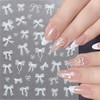 5D Embossed Bow Nails Stickers for Nail Art Self-Adhesive Bow