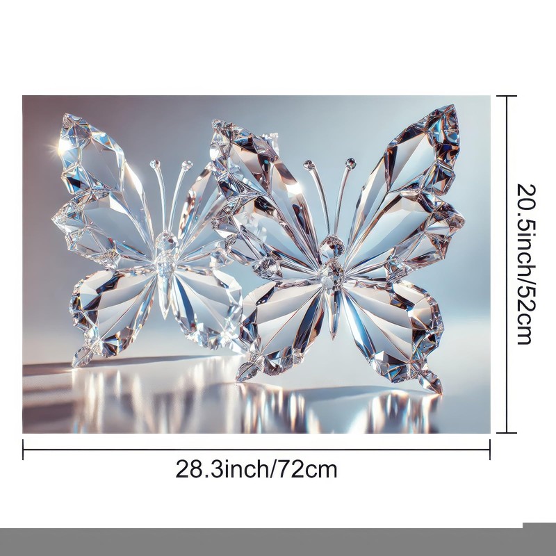 HOMETITUTE Stove Top Cover 28x20 Crystal Butterfly Heat Resistant Mat