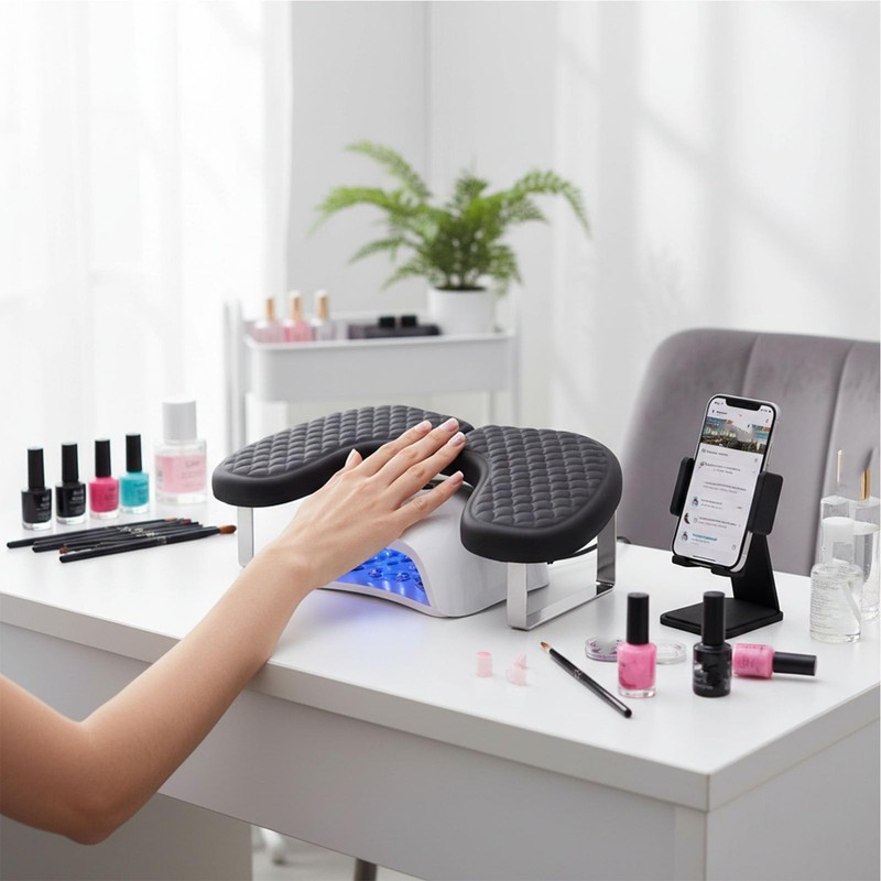 U Shaped Nail Arm Rest, Ergonomic Manicure Hand Rest Stand