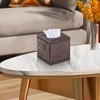 Leather Tissue Box Cover Square,Upgrade 99% Compatible Large Size,Cube Tissue