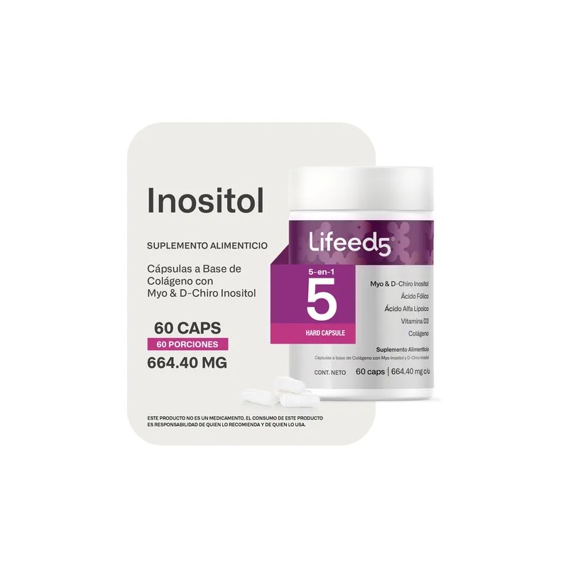 Lifeed 5 Inositol 60 Cpsulas Myo Inositol D-chiro Sabor Sin
