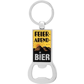 GRUSS & CO Bottle opener motif "Feierabend Bier", key ring, funny men's gift, 17 cm with ring, gift idea, multicoloured, Motif "Feierabend"