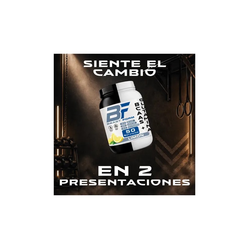 Aminoácidos Bcaas + Glutamina Beast Form 1kg De 50 Serv.