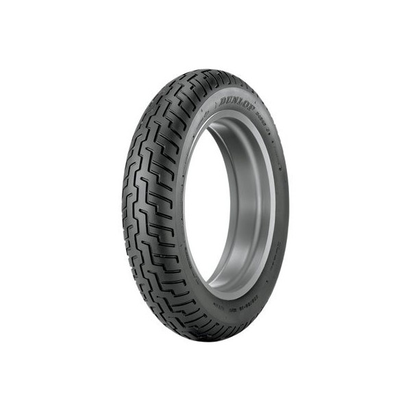 130/70-18 (63H) Dunlop D404 Front Motorcycle Tire Black Wall for