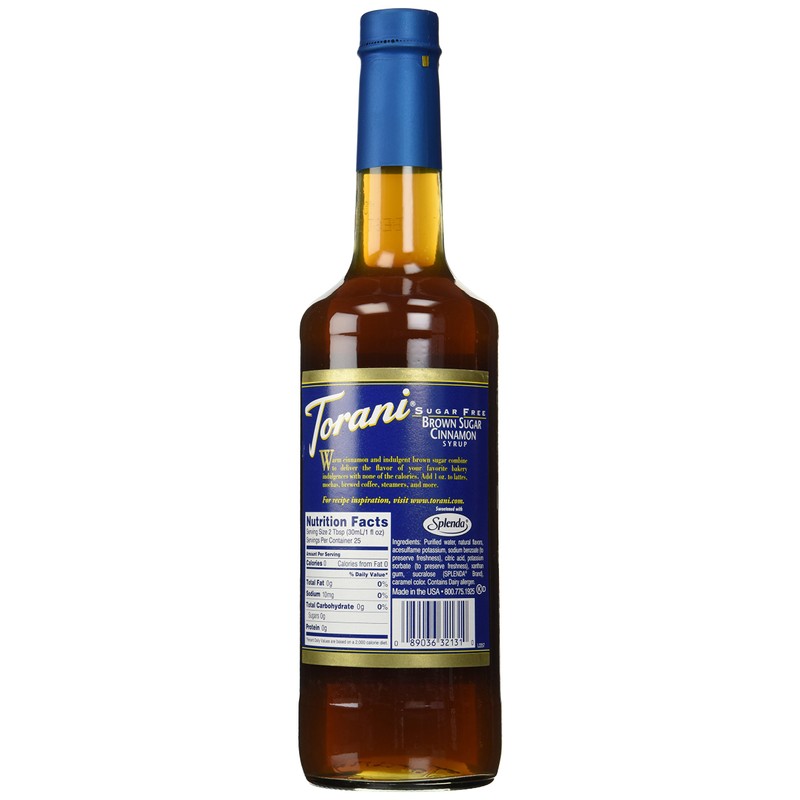 Torani Brown Sugar Cinnamon Syrup Sugar Free 25.4 Fl Oz