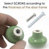 Joyangy 10Pack Ceramic Cabinet Knobs, 1.26Inch/32mm Green Round Drawer Dresser