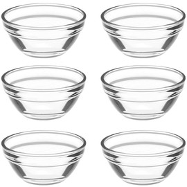 Small Prep Mixing Bowls: 2.3x1.1Inch Mini Prep Bowls Stackable Glass Serving Bowls for Kitchen Prep - Dessert - Dips - Salad - Candy Dishes